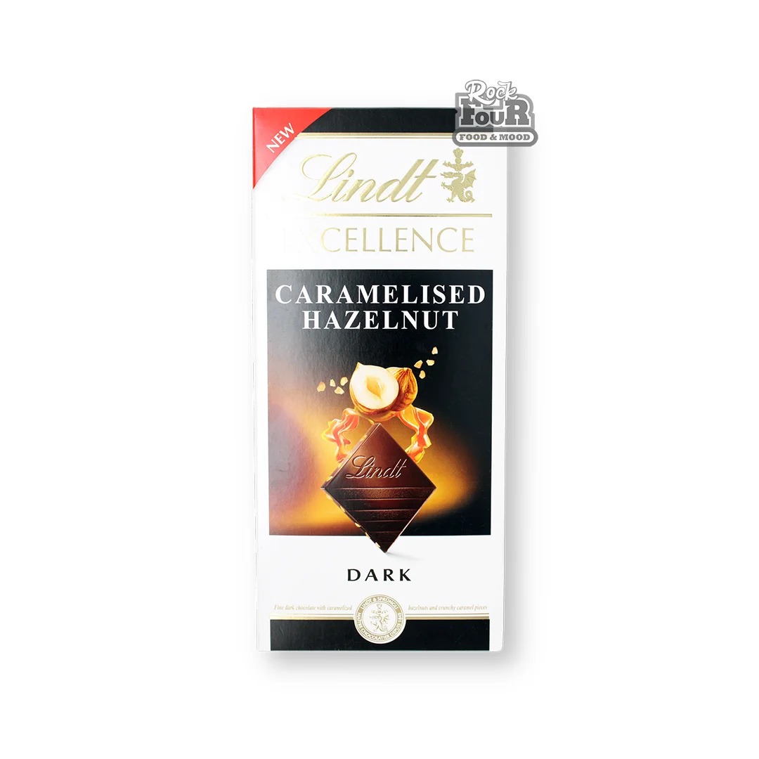 Dark chocolate bar "Lindt Excellence Caramelised Hazelnut" 100g